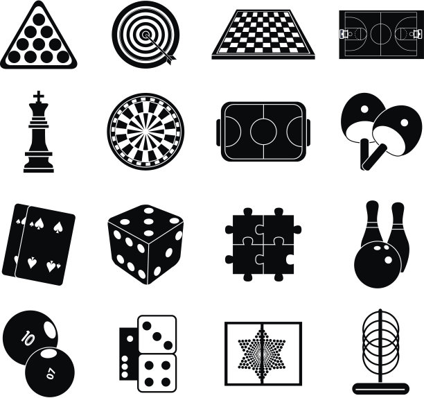 室内游戏图标集图片下载