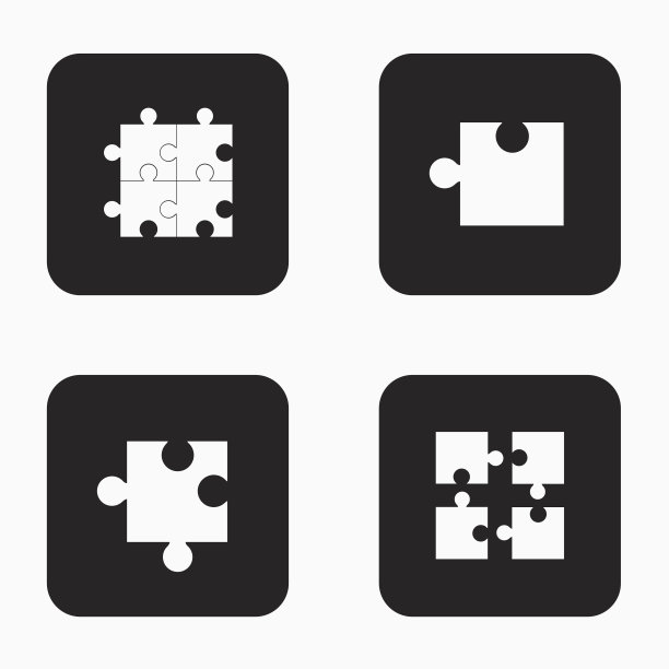 现代拼图图标集矢量素材图片下载
