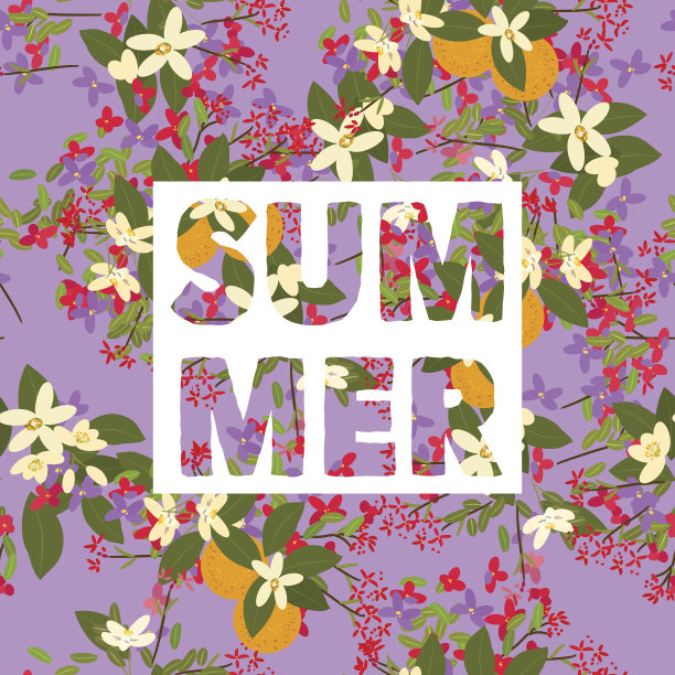 阿拉伯花，橙色背景图片下载