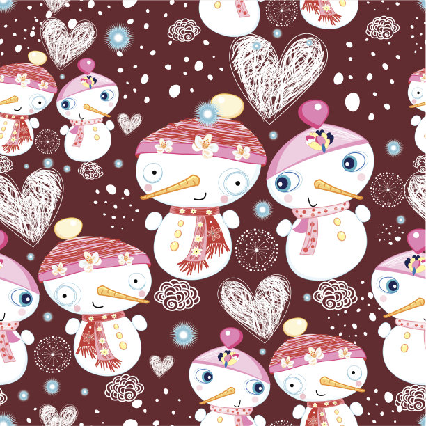 明亮有趣的雪人贺卡图片下载