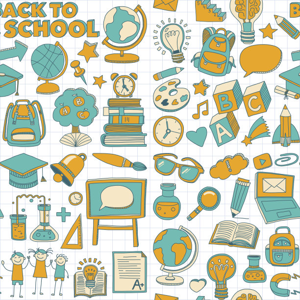 矢量涂鸦设置学校项目图片下载