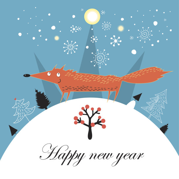 有圣诞老人的圣诞贺卡图片下载