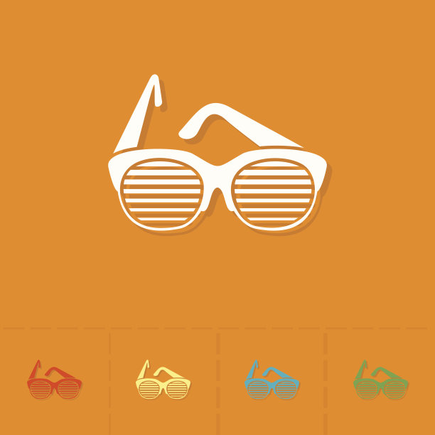 夏季和海滩简单的平面图标图片下载