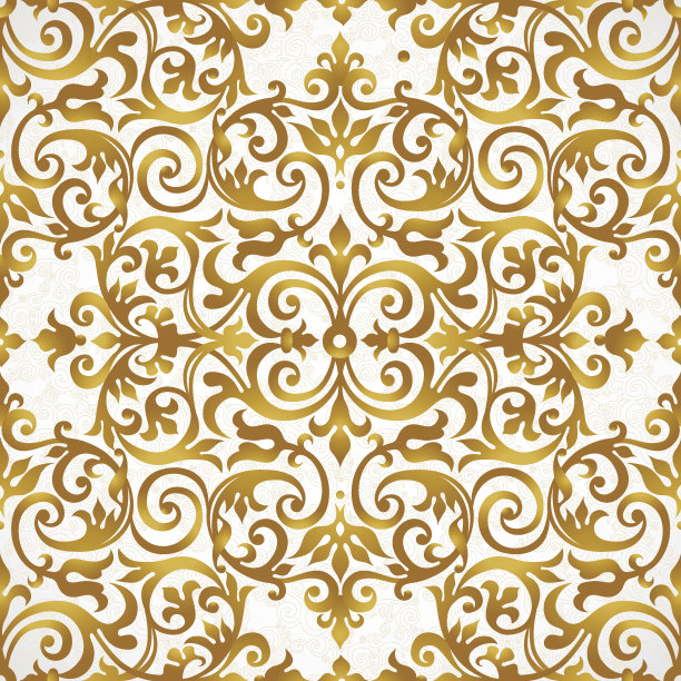 维多利亚风格的矢量无缝模式。素材图片