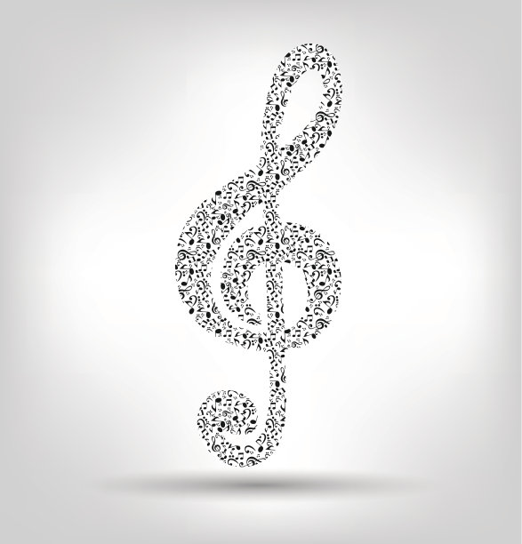 抽象的音乐背景。矢量插图为您的设计。图片下载