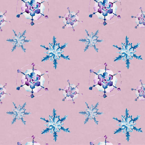 无缝图案与雪花图片下载