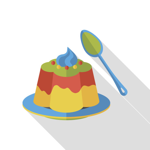 布丁果冻扁平图标图片下载