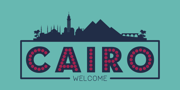埃及开罗城市天际线轮廓图片下载
