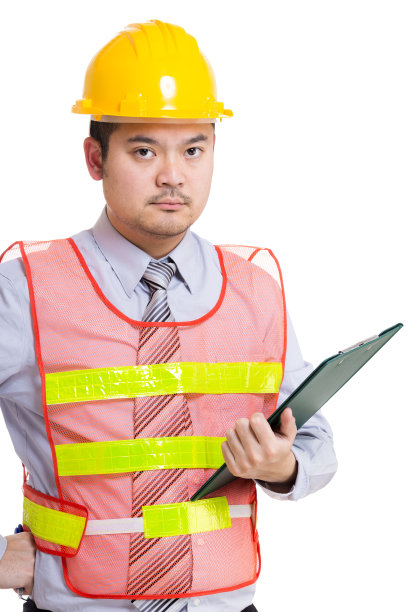 亚洲建筑工人和档案垫图片下载