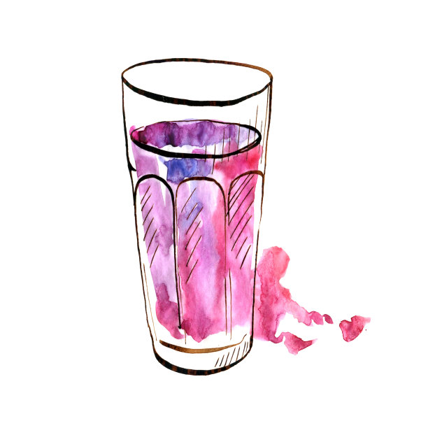 杯子里装着紫色的果汁图片下载