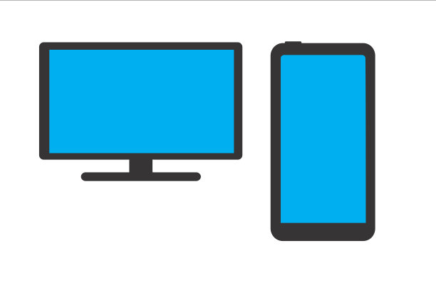 电脑显示器和智能手机图片下载