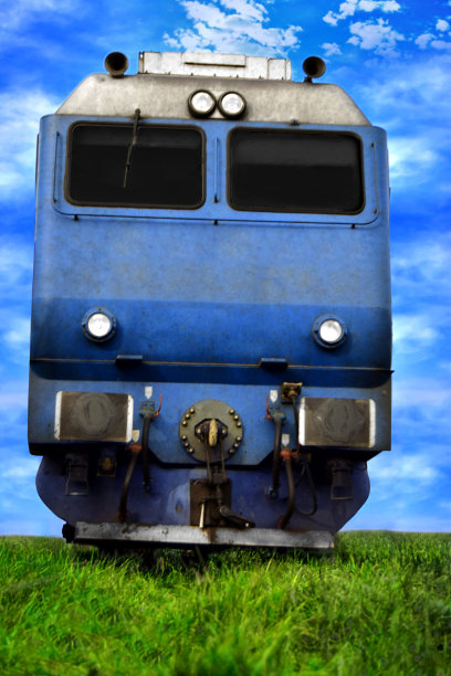 蓝色火车图片下载