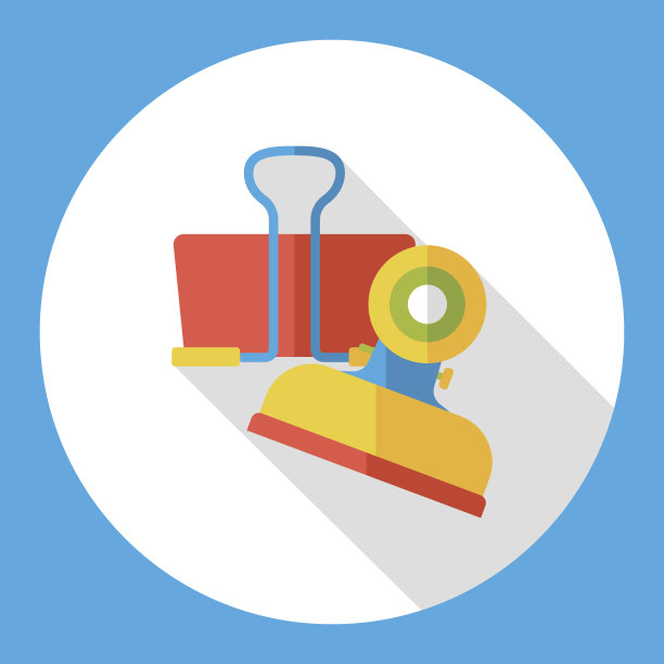 固定夹平面图标图片下载