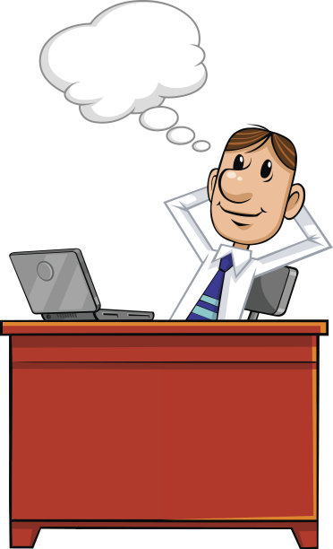 思考的商人与言论泡沫图片下载