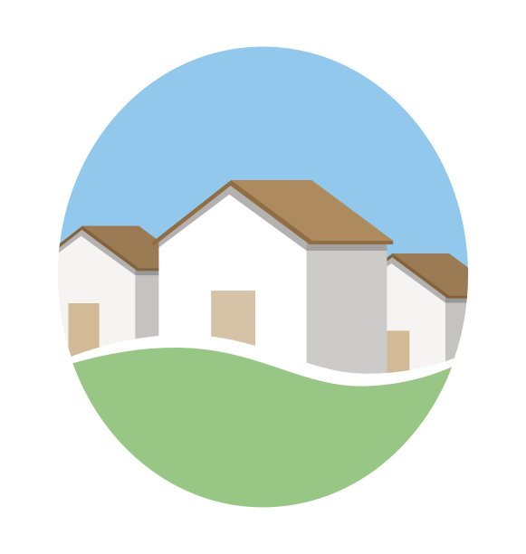 在白色的孤立的生态地方的房屋标志图片下载