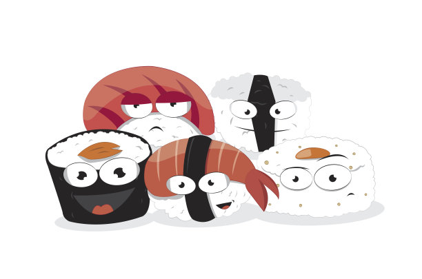 有趣的寿司集图片下载