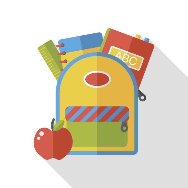 书包扁平图标图片下载