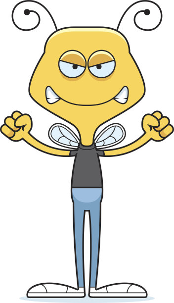 卡通愤怒的蜜蜂图片下载