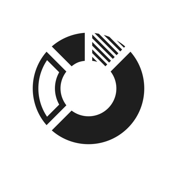 甜甜圈图表图标上的白色背景。图片下载