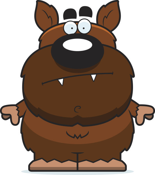 卡通狼人无聊图片下载