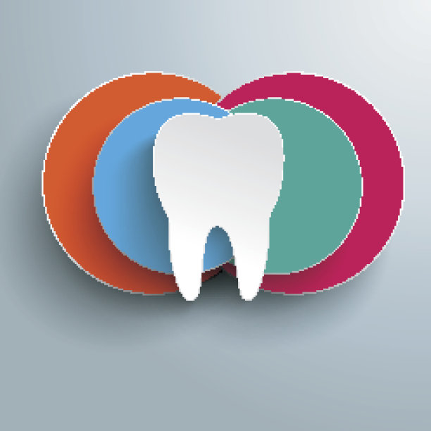 白牙四色圈设计图片下载