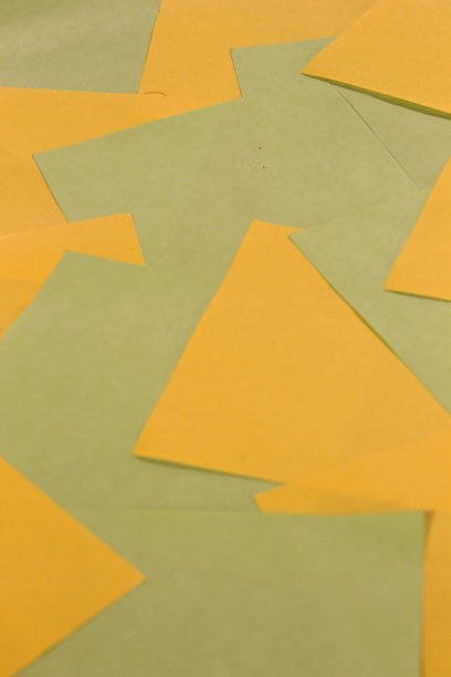 黄色和绿色的便利贴背景图片下载