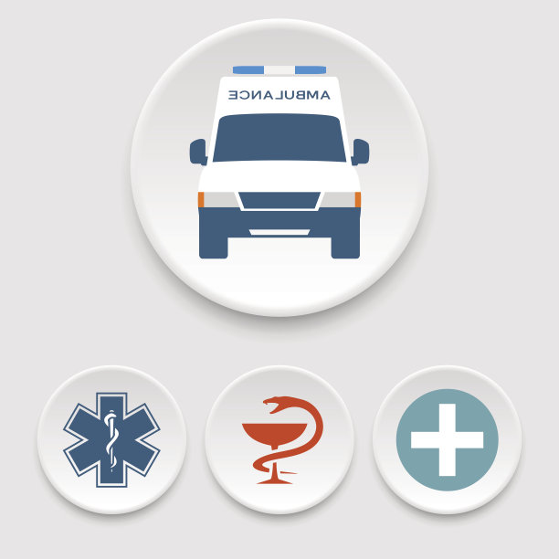 救护车和医疗标志图片下载
