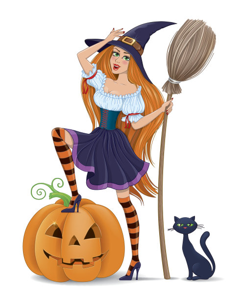 万圣节的女孩图片下载