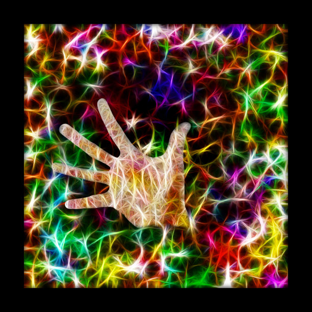 抽象的彩色分形背景。图片下载