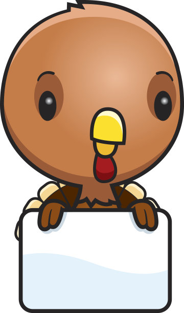 卡通火鸡宝宝标志图片下载