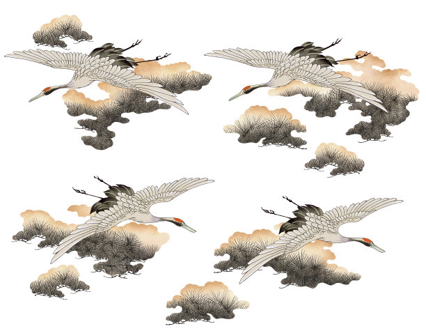 日本风格的起重机素材图片