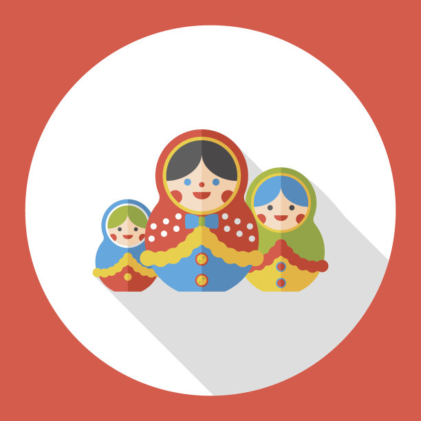 玩具娃娃平面图标图片下载