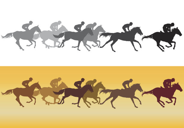 赛马剪影图片下载