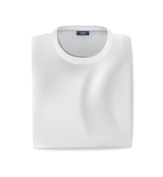 折叠的白色t恤图片下载