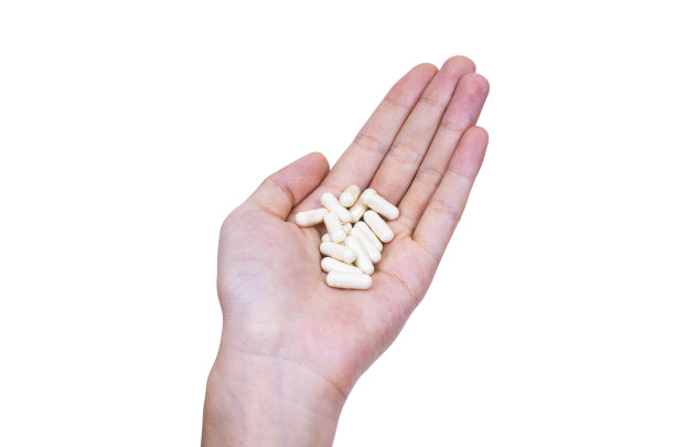 标志女性药手孤立在白色背景图片下载