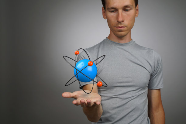 人用原子模型，研究概念图片下载