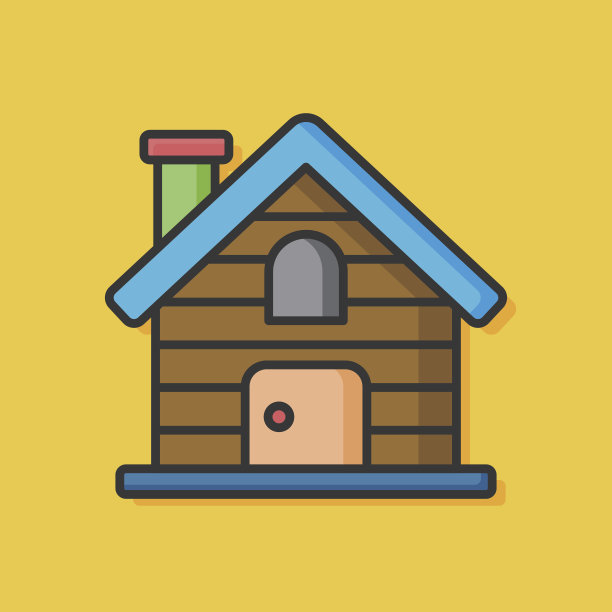 营地房子矢量图标图片下载