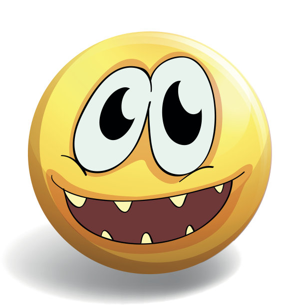 黄色的球带着快乐的脸图片下载