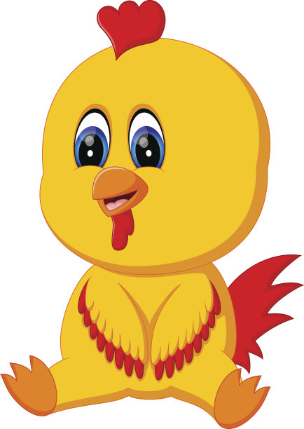 可爱的小公鸡卡通素材图片