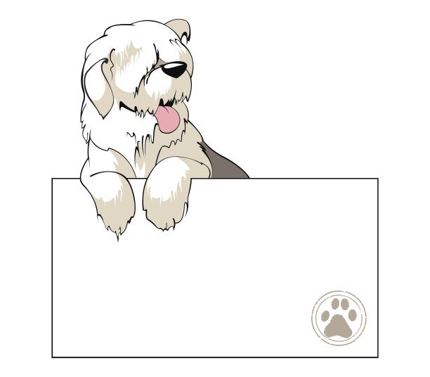 短尾狗看着一个空白图片下载