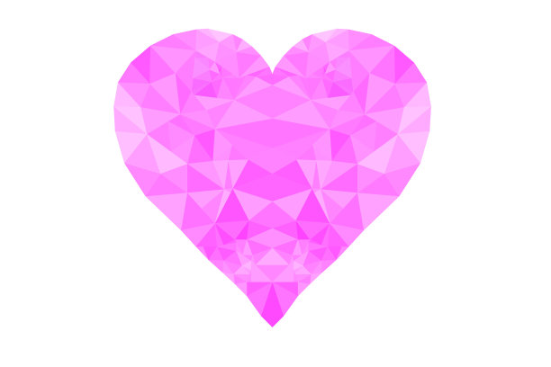 心形状的多边形图片下载