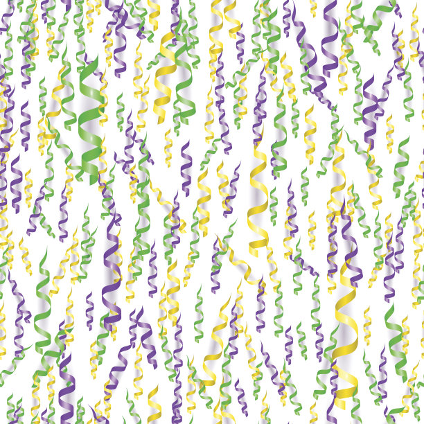 矢量插图假日无缝模式与彩色蛇形丝带图片下载