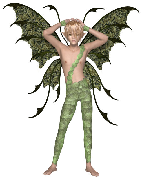 绿衣仙子，举起手臂图片下载