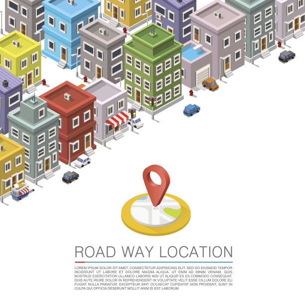 市内道路等距图片下载