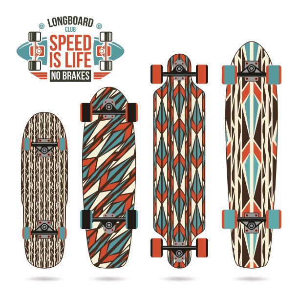 一套装饰印刷在长板上图片下载