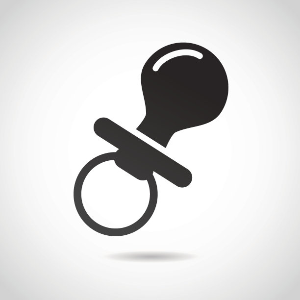 奶嘴图标孤立的白色背景。图片下载