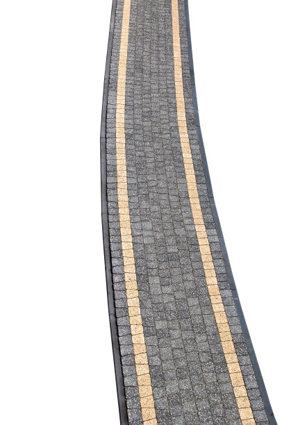 石头人行道与小道隔离图片下载