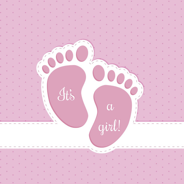 婴儿送礼会贺卡邀请函图片下载