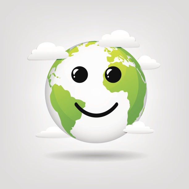 世界笑脸标志和生态友好标志图片下载