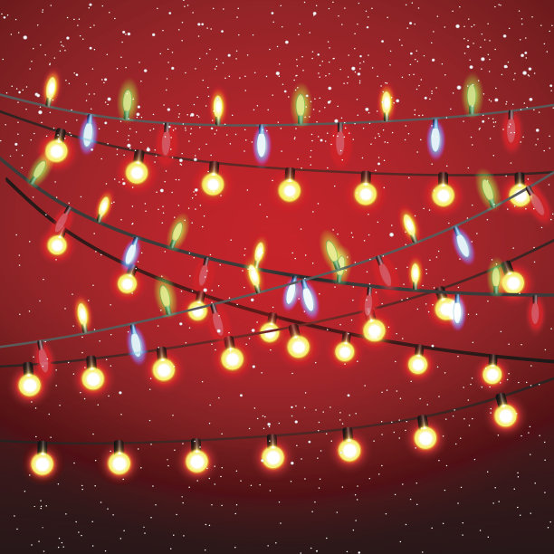 圣诞灯的背景素材图片